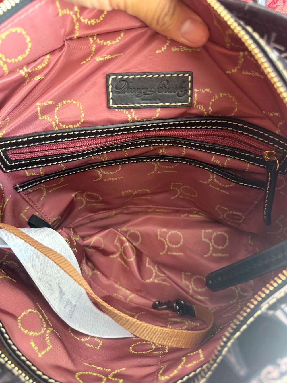 Dooney & Bourke Disney World 50th anniversary Zipper tote w/ strap - Picture 10 of 14
